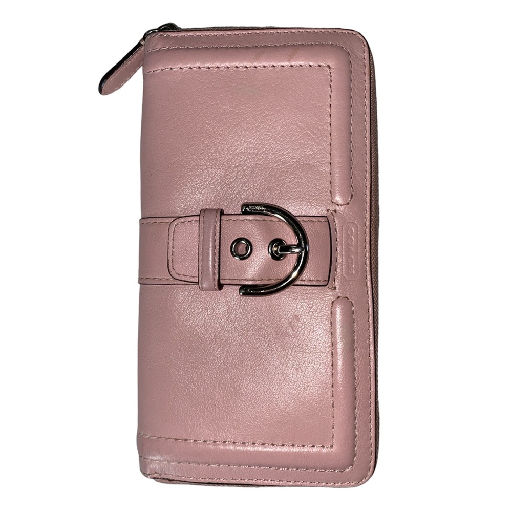 Pink vintage Coach wallet.